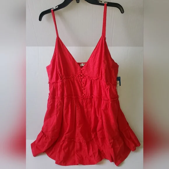 Arizona Junior's Summer Dress Sz XXL Tomato Puree Color - Picture 4 of 8